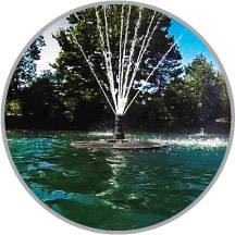 Floating Pond and Lake Fountains – Tin Shark Fountainworks